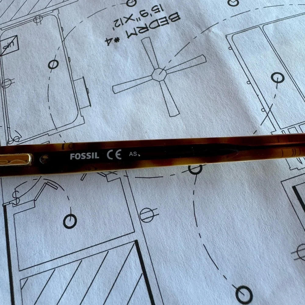 Fossil Semi-Rimless Eye‎ Glasses FOS6045 Matte Brown